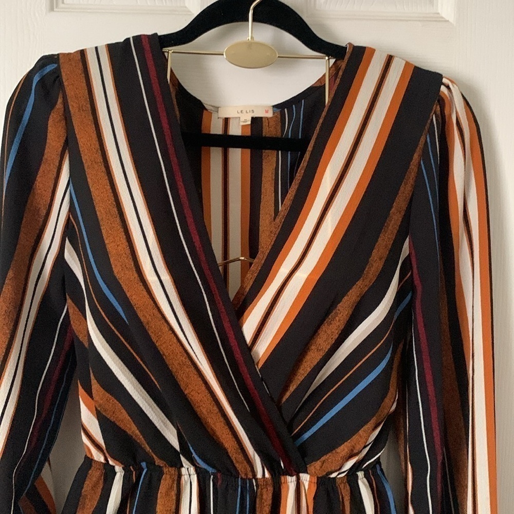 Le Liz Brown & Black Dress Size M - Picture 2 of 10